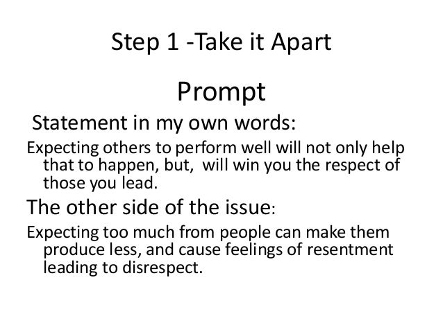 Five paragraph essay about respect